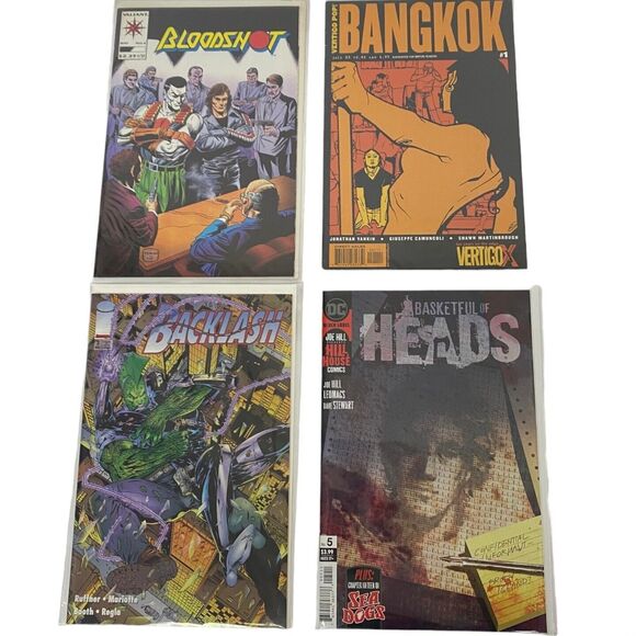 Backlash #2, Bloodshot #4, Bangkok & Basketful of Heads Comics DC Image Valiant - Picture 1 of 9